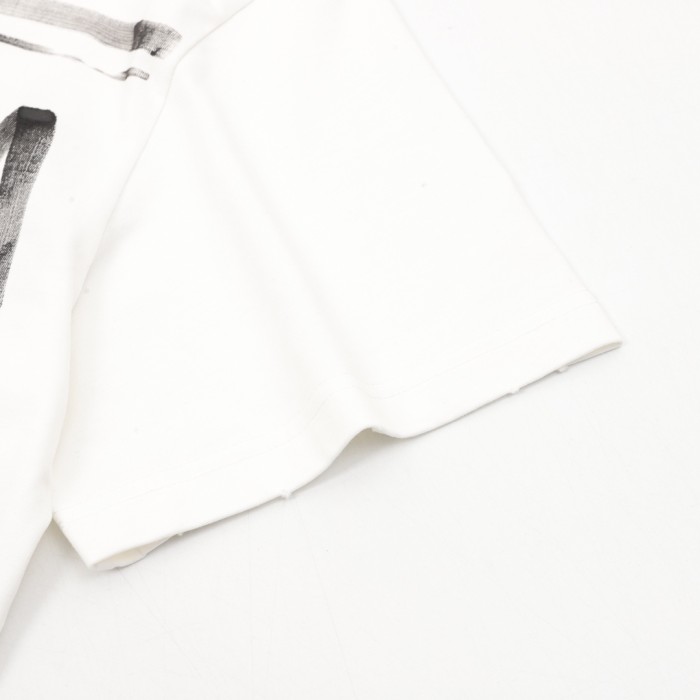 Prada Washed Hand-Painted Logo Short Sleeve T-shirt