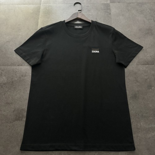 ZEGNA Logo Embroidered Cotton T-shirt