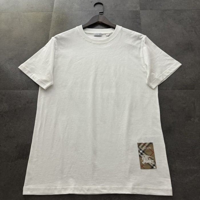 Burberry Check Label Cotton T-shirt