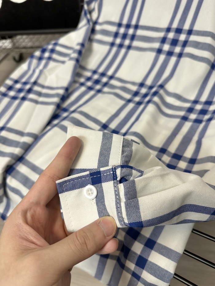 Burberry Classic Blue Plaid Shirt