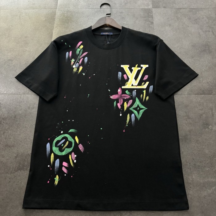 Louis Vuitton Logo Cotton Short Sleeve T-Shirt