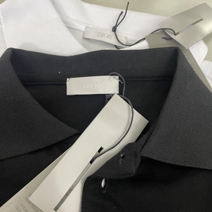 Dior CD Embroidered Lapel Polo Shirt