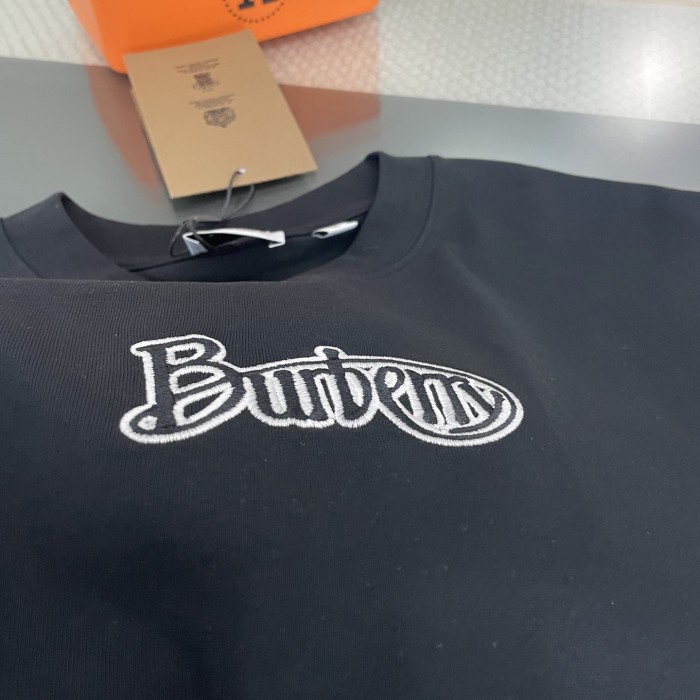 Burberry Logo Embroidery Cotton Short Sleeves T-shirt