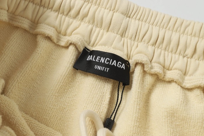 Balenciaga Logo Printed Elastic Waistband Track Shorts