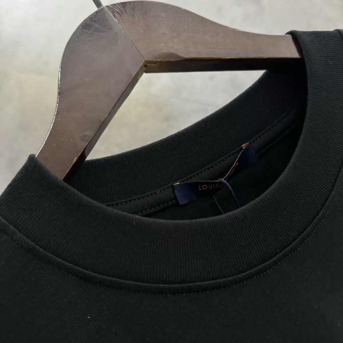 Louis Vuitton Logo Cotton Short Sleeve T-Shirts