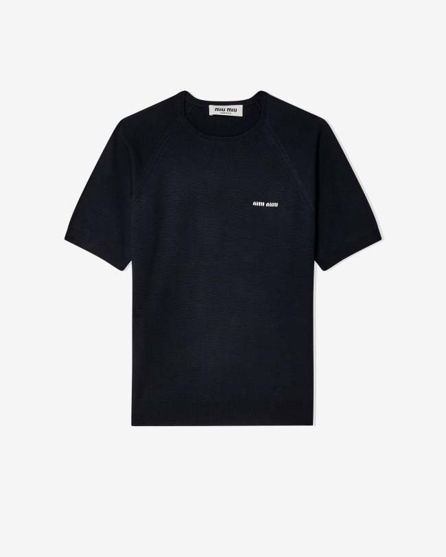 MIUMIU Cotton T-shirt Short Sleeves
