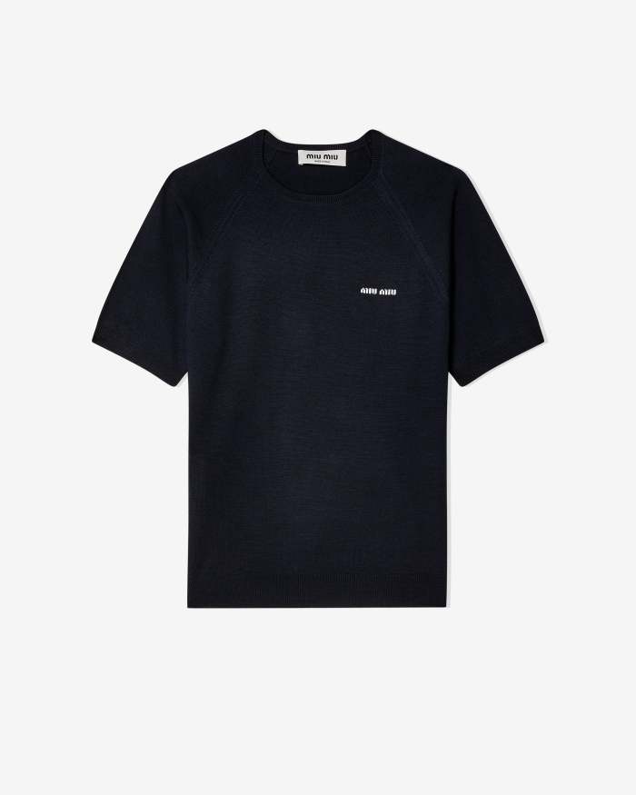 MIUMIU Cotton T-shirt Short Sleeves