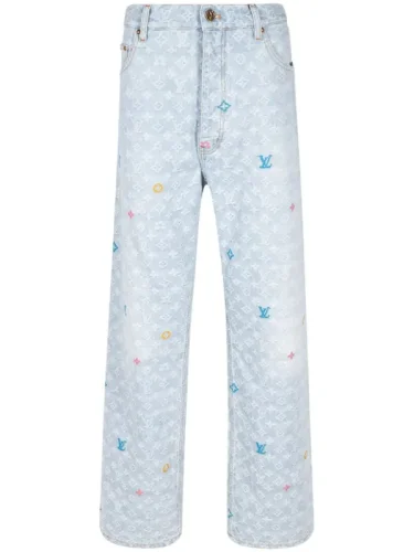 Louis Vuitton Jacquard Monogram Denim Pants