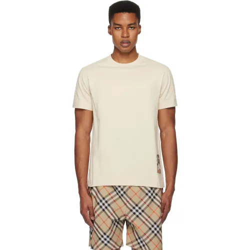 Burberry Check Label Cotton T-shirt