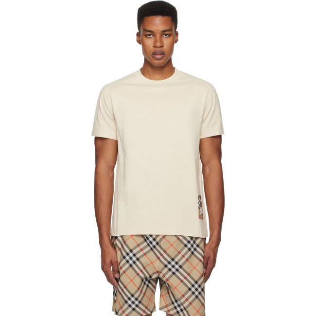 Burberry Check Label Cotton T-shirt