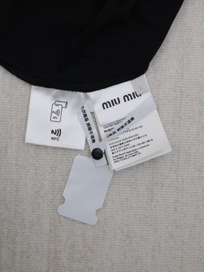 MIUMIU Cotton T-shirt Short Sleeves
