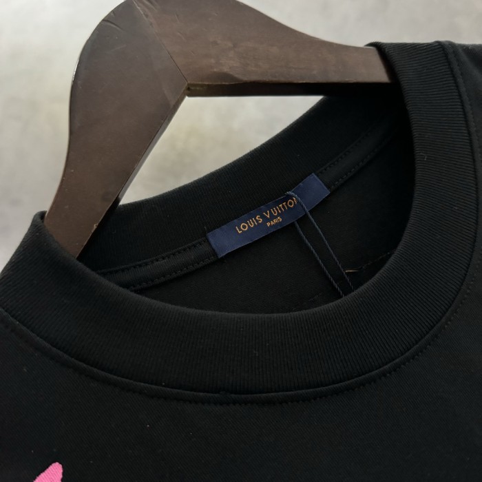 Louis Vuitton Logo Cotton Short Sleeve T-Shirt
