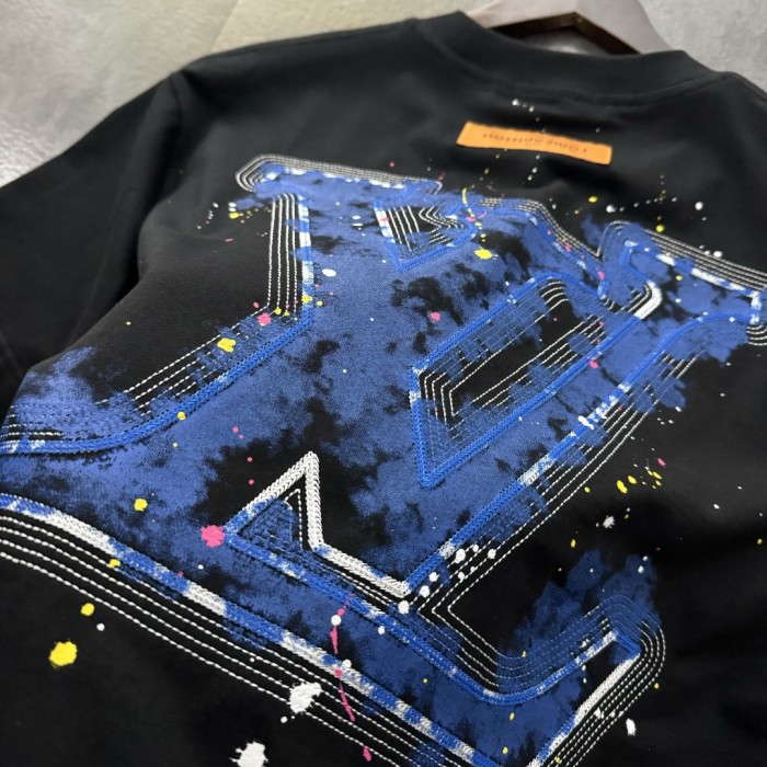 Louis Vuitton Logo Cotton Short Sleeve T-Shirts