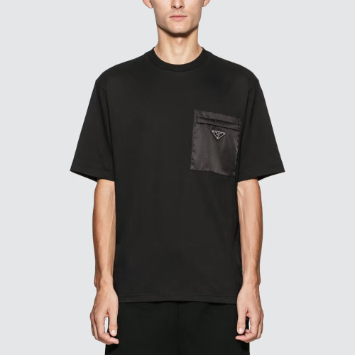 Prada Triangle Logo Nylon Pocket T-Shirt