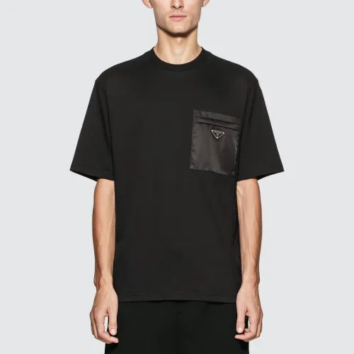 Prada Triangle Logo Nylon Pocket T-Shirt