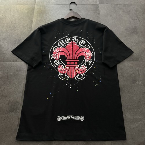 Chrome Hearts Horseshoe Flower Patch Short Sleeve T-Shirt