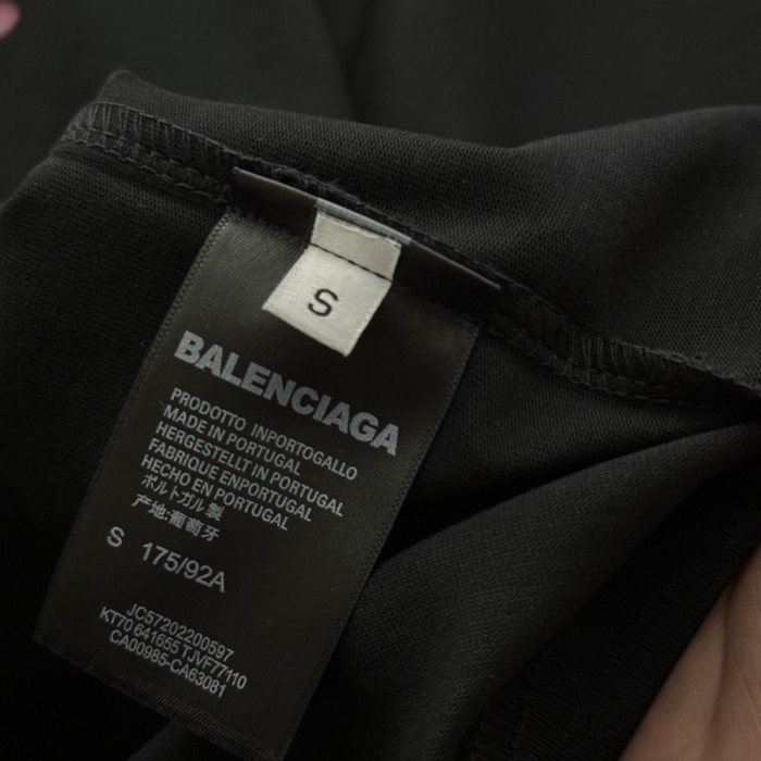 Balenciaga Tower Keychain Cotton Short Sleeve T-Shirt