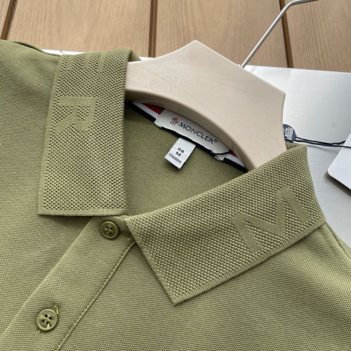 Moncler Black Logo Patch Polo
