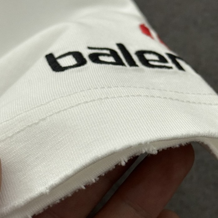 Balenciaga Logo Embroidered Cotton Short Sleeve T-Shirt