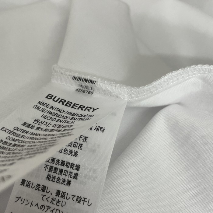 Burberry Logo Embroidery Cotton Short Sleeves T-shirt