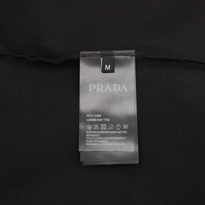 Prada Washed Hand-Painted Logo Short Sleeve T-shirt
