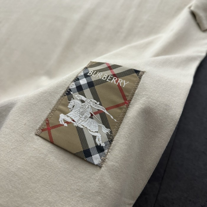Burberry Check Label Cotton T-shirt