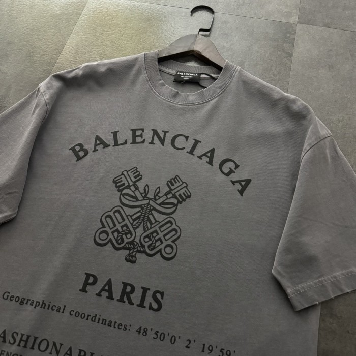 Balenciaga Logo Print Cotton Short Sleeve T-Shirts