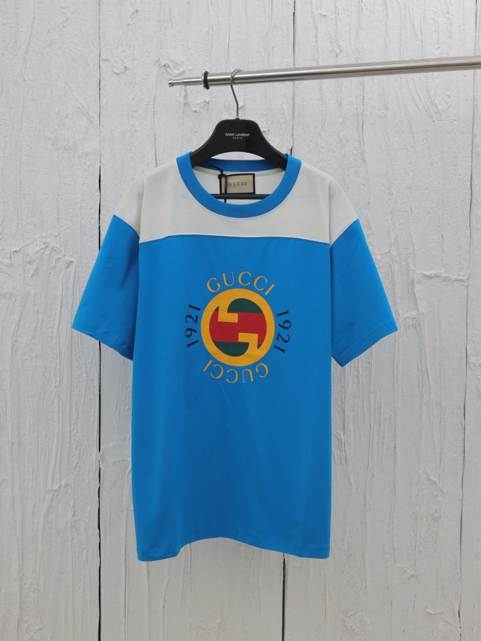 GUCCI T SHIRT GG MONOGRAM LOGO Cotton Short Sleeves