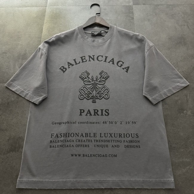 Balenciaga Logo Print Cotton Short Sleeve T-Shirts