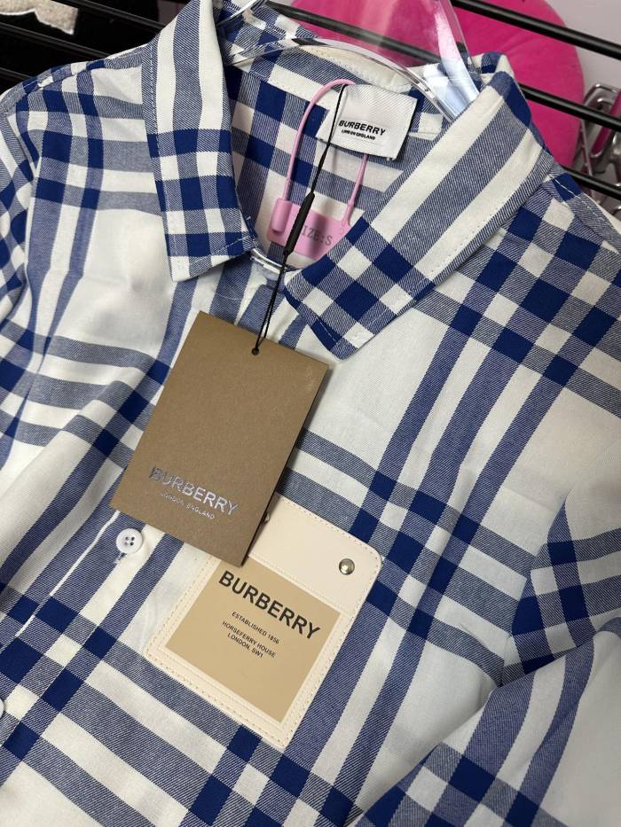Burberry Classic Blue Plaid Shirt
