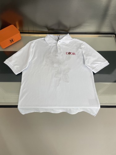 Dior CD Embroidered Lapel Polo Shirt