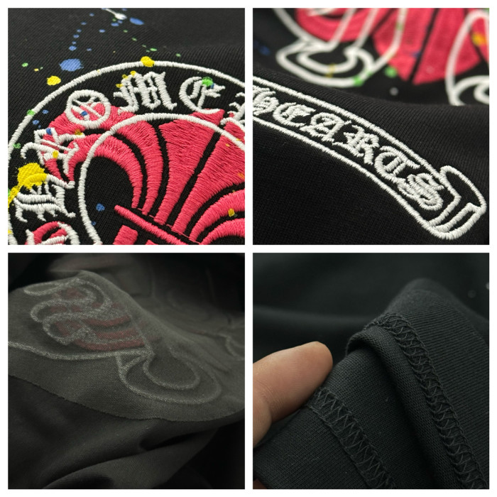 Chrome Hearts Horseshoe Flower Patch Short Sleeve T-Shirt