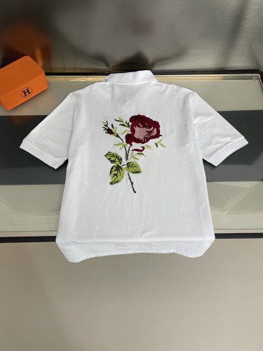 Dior CD Embroidered Lapel Polo Shirt
