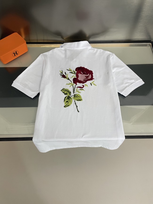 Dior CD Embroidered Lapel Polo Shirt