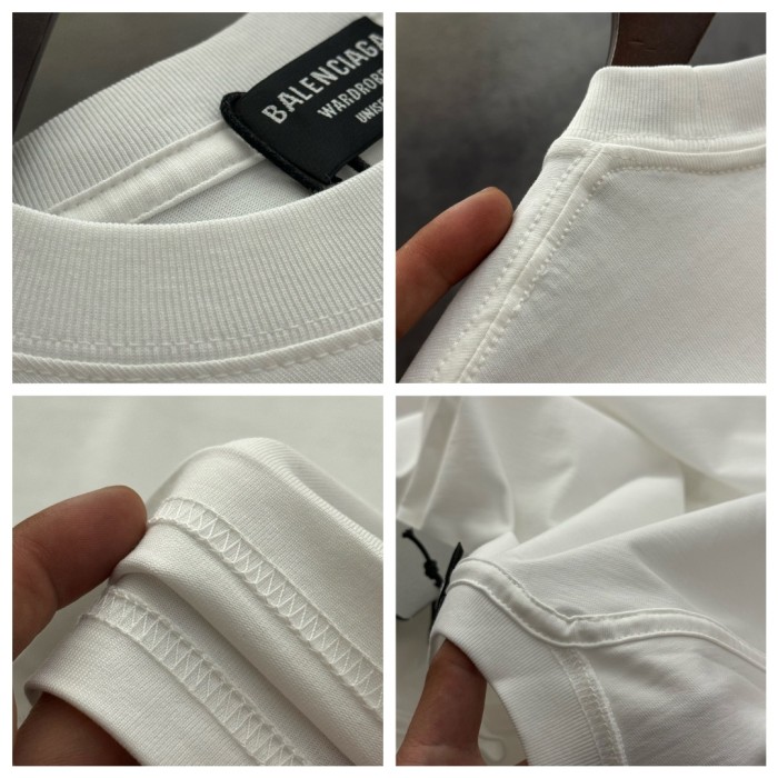 Balenciaga Tower Keychain Cotton Short Sleeve T-Shirt