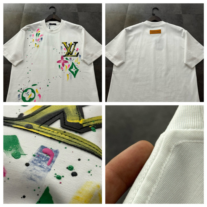 Louis Vuitton Logo Cotton Short Sleeve T-Shirt