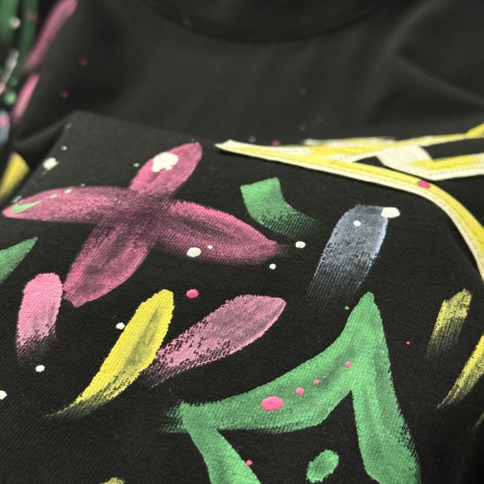 Louis Vuitton Logo Cotton Short Sleeve T-Shirt