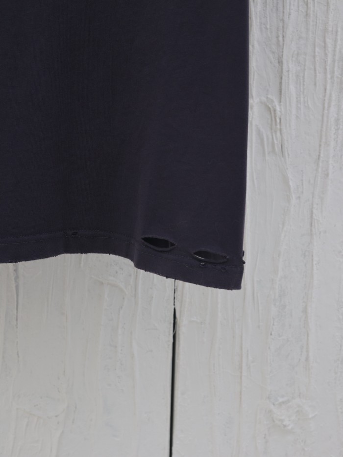 Balenciaga Cotton Short Sleeve T-Shirt With Vintage Effect