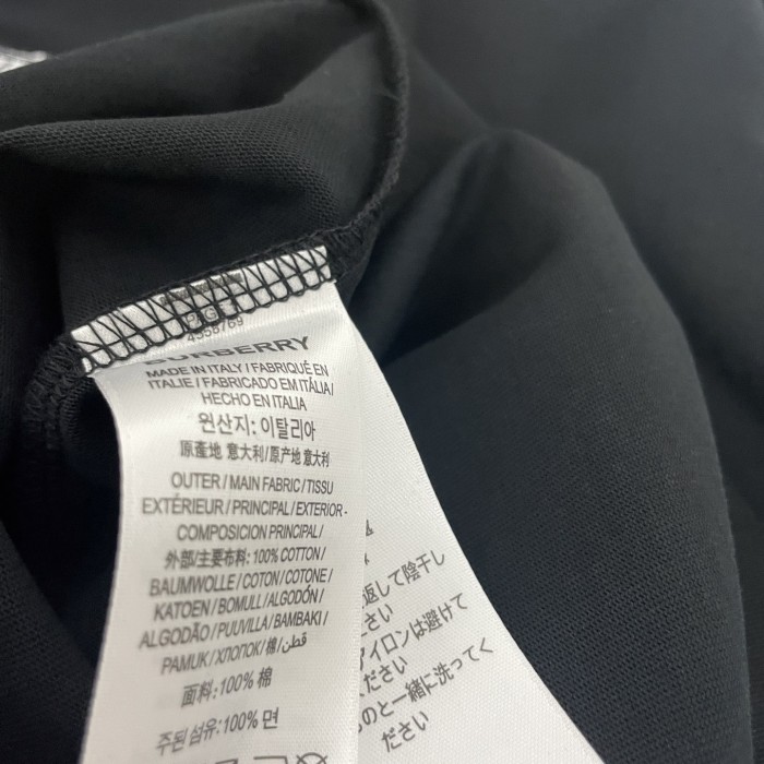 Burberry Logo Embroidery Cotton Short Sleeves T-shirt