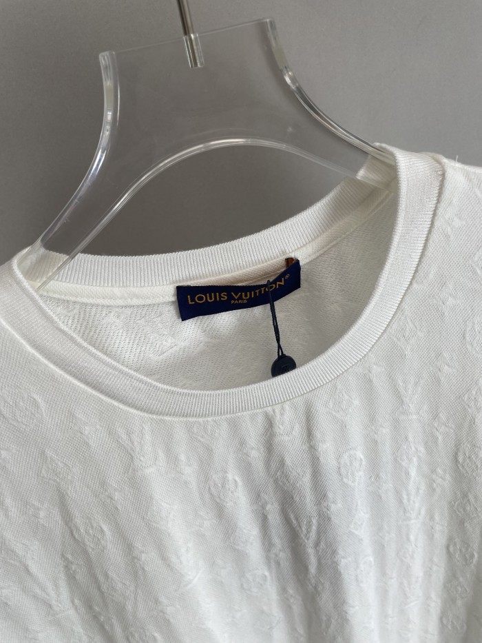 Louis Vuitton Knitted Jacquard Cotton Short Sleeved T-shirt