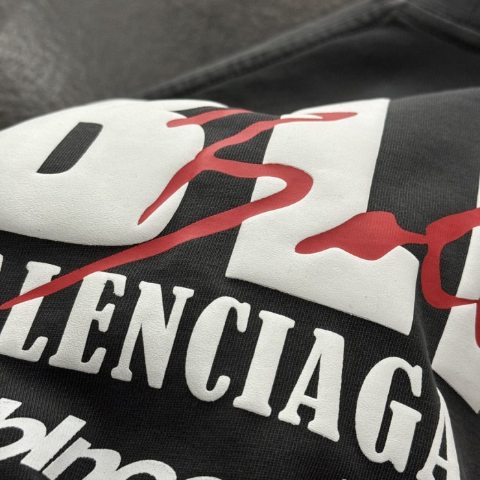 Balenciaga Logo Print Cotton Short Sleeved T-shirt