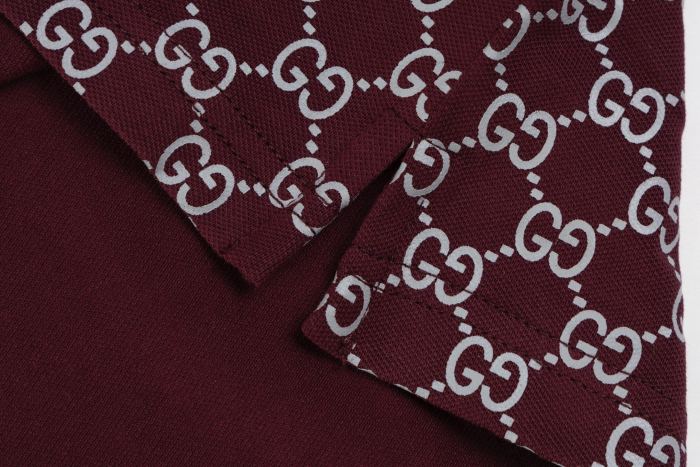 GUCCI GG JACQUARD COTTON PIQUET POLO