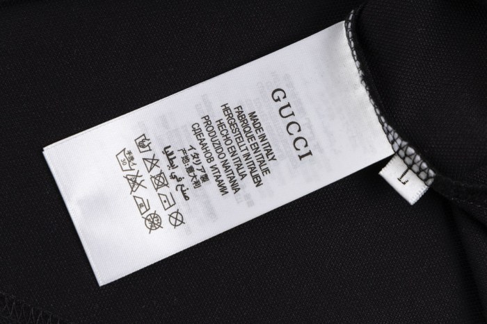 Gucci Letter Print Polo Shirt