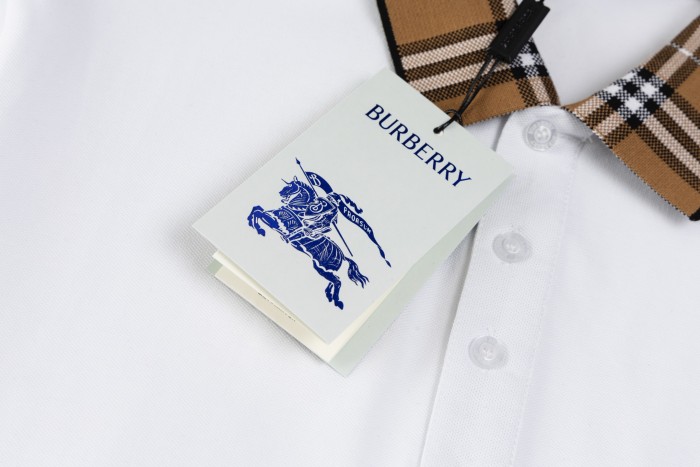 Burberry Logo Embroidered Cotton Polo Shirt