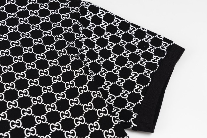 GUCCI GG JACQUARD COTTON PIQUET POLO