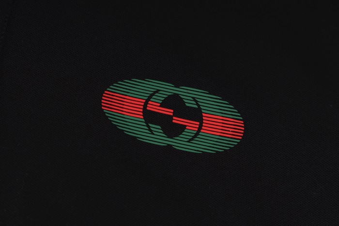 Gucci Letter Print Polo Shirt