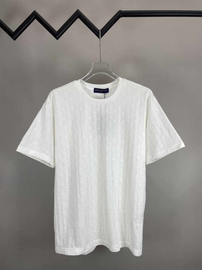 Louis Vuitton Knitted Jacquard Cotton Short Sleeved T-shirt