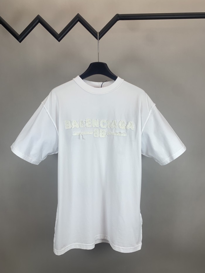 Balenciaga Logo Patch Embroidered Short Sleeve T-shirt