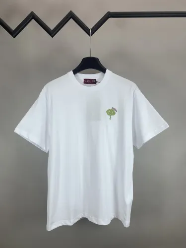 Gucci Embroidered Flower Cotton Short Sleeved T-shirt