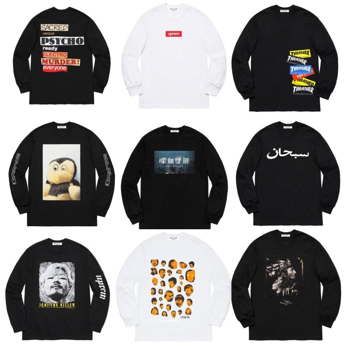 Superme Cotton Long Sleeves T-shirt 18 Style